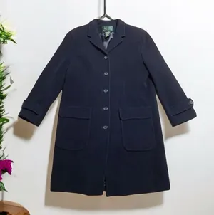 Lauren Ralph Lauren Lambs Wool Dress Work Casual Long Pea Coat Size 14 Pre-Loved thumbnail 1