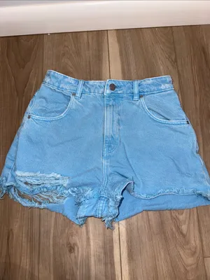 Rolla’s high waisted dusters raw hem denim shorts size 26 thumbnail 2