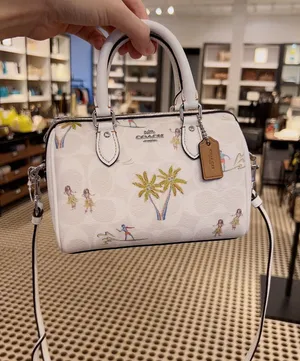 Coach CK164 Mini Rowan Crossbody In Signature Canvas With Hula Print thumbnail 1