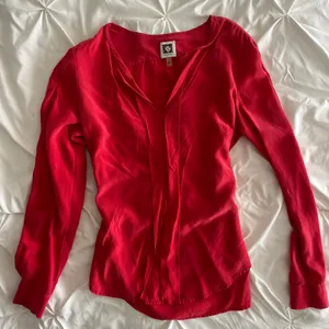 Anne Klein Vibrant Red Blouse thumbnail 1