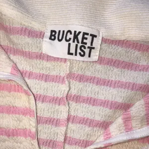 Bucket List pink striped top size medium oversized thumbnail 3