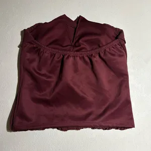 Charlotte Russe Strapless Twist Front Tube Top | Wine Red | Size M thumbnail 2