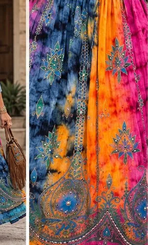 Made in India Embroidered Sequin & Beaded Skirt thumbnail 1
