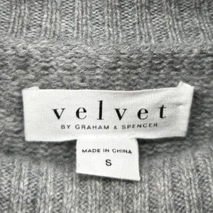 Velvet by Graham & Spencer Heather‎ Gray Quincy Cashmere Sweater Poncho Sz Small thumbnail 5