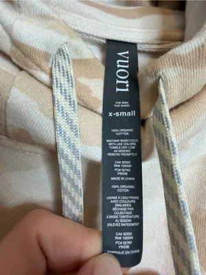 Vuori Beach Hoodie Bisque Camo Organic Cotton Pullover Sweatshirt XS Women’s thumbnail 4