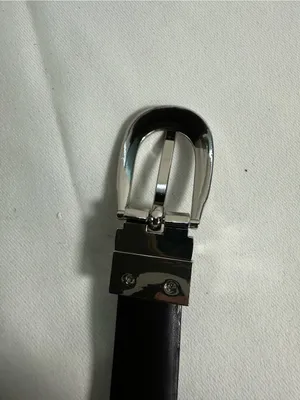 Classic Black Leather women’s Belt with Silver-Tone Buckle thumbnail 5