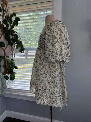 Worth Collective Melody Mini Dress in Ivory Vintage Tea Size Medium thumbnail 5