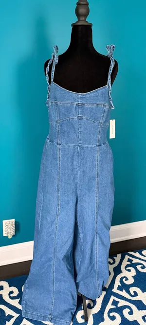 Denim Jumpsuit Francesca's thumbnail 1