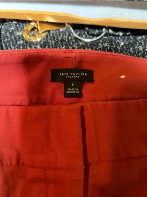 Ann Taylor Women's Size‎ 6 Skinny Dress Pant Burnt Red Orange Stretch Cotton thumbnail 8
