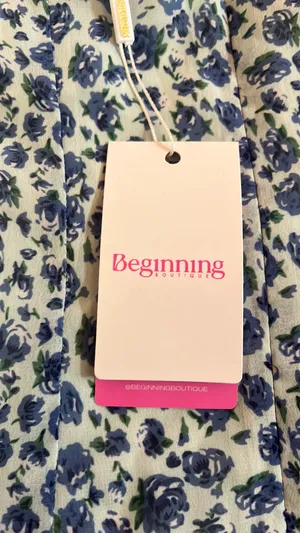 Beginning Boutique mini Dress blue floral new with tags thumbnail 4