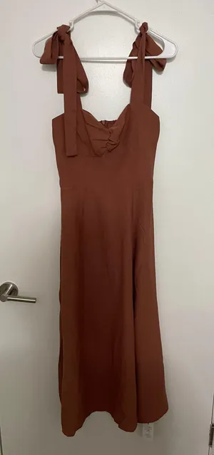 Cider Brown/pink Midi Dress NWT thumbnail 2