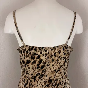 HYFVE leopard print front-tie cut out maxi dress thumbnail 6