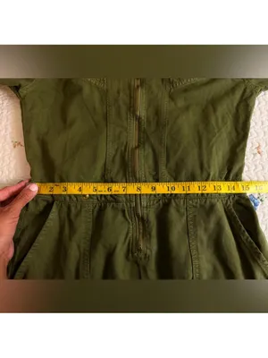 Free People Isla Flight Utility Roll-Up Sleeve Zipper Romper Size 4 thumbnail 10