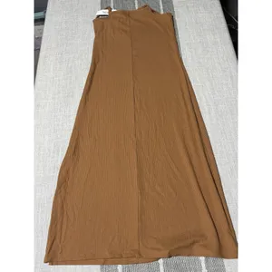 The Drop Leslie Toasted Brown Ribbed Midi Dress XXS Side Slit‎ NWT thumbnail 6