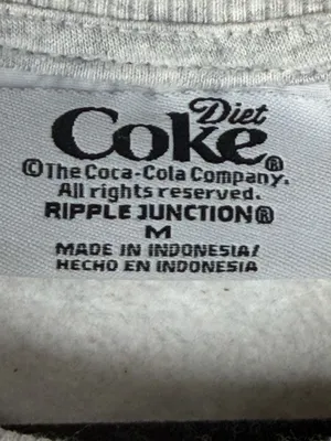 Ripple Junction Coca-Cola Diet Coke Heart Graphic Crewneck Sweatshirt Gray thumbnail 2