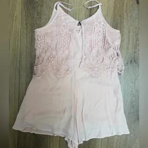 Mossimo Supply Co. Blush Lace Romper thumbnail 3