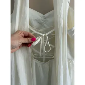 Lulus Irresistibly Darling Ivory Chiffon Midi Dress and Scarf Set Size Large NWT thumbnail 11