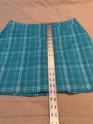 Izod Teal Plaid Skort thumbnail 6