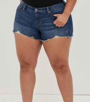 Torrid 3.5 Inch Vintage Stretch Mid-Rise Shorts Women’s Plus Size 26 Distressed thumbnail 1