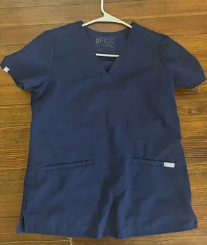 Figs Navy V-Neck Technical Collection Scrub Top XS thumbnail 1