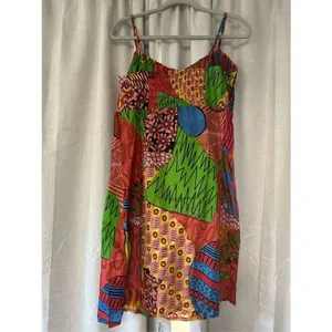NWT Junglee Billee Bold Lightweight Cotton Sundress Cover up India L thumbnail 2