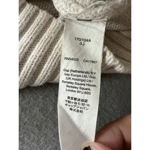 Gap Women's Large Honeycomb Crew Neck‎ Sweater Ivory Frost thumbnail 7