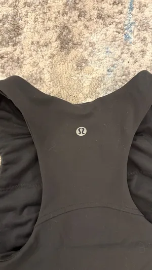 Lululemon Workout Tank Top Racerback Dark Grey Cropped thumbnail 3