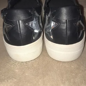 ✨Steven by Steve Madden Black Silver Star slip ons thumbnail 6