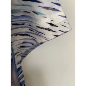 Chicos Purple Blue Abstract Floral Feather Rhinestone Top Size 1‎ Medium thumbnail 5