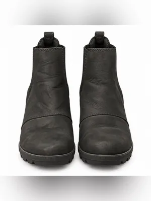 Sorel black wedge Chelsea ankle boots in very good preowned condition. thumbnail 2
