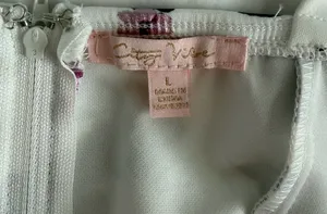 City Vibe NWT Junior Size L Floral Print Scuba Fit&Flare Mini Dress White Lilac Pink thumbnail 9