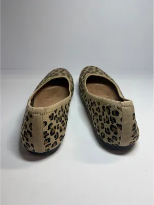 Old Navy Women’s Leopard Print Knit Ballet Flats Size 11 Tan Black thumbnail 4