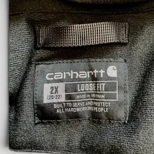 Carhartt Womens 2X Loose Fit Sherpa Fleece Quarter Zip Pullover OJ6470-W Black thumbnail 8