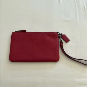 Coach red leather wristlet  thumbnail 2
