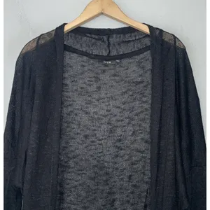 Sheer Lightweight Shrug Size Small Black Cardigan Dark Fairy Emo Indie Sleaze thumbnail 2