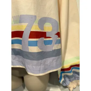 Free People XS Y2K Cropped Boho Top Rainbow Stripe 73 Festival Cottagecore Retro thumbnail 4