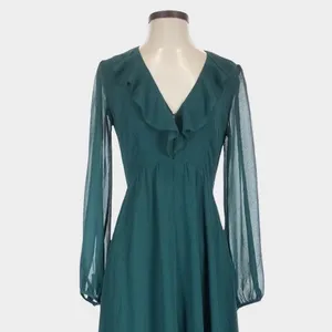 Wilfred Emerald Green Millie Dress Ruffle Chiffon Maxi Size 2 Fairycore thumbnail 3