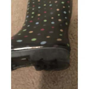 Merona Women's Polka Dot Rain Boots Rubber Boots Water Black Size 9 thumbnail 9