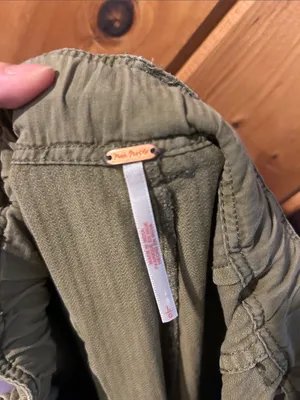 Free People We The Free Tahiti Pull-On Cargo Pants in Dried Herb green thumbnail 7