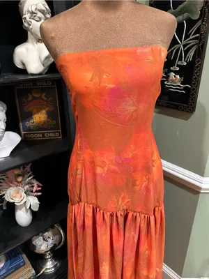 Peppermayo Eden Strapless Tropical Maxi Dress – Size US 8 thumbnail 3