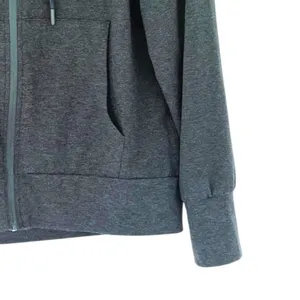 Quince Womens Heathered Teal Full Zip Performance Hoodie Jacket Size Medium‎ thumbnail 5