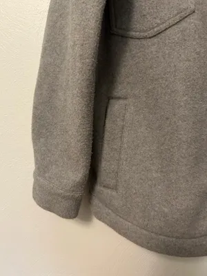 Boutique Gray Fleece Button Down Jacket thumbnail 3