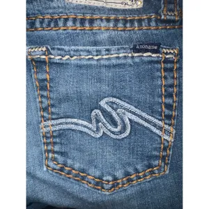Anoname Paris‎ Skinny Jeans Womens 31 Blue Medium Wash Low Rise Stretch 517-204A thumbnail 7