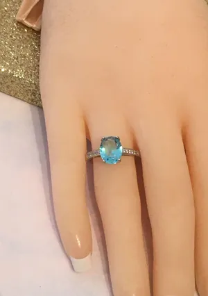 Ice Blue Ring, Size 8 thumbnail 4