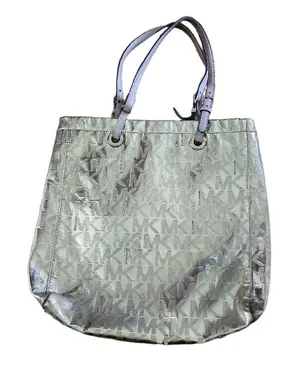 Michael Kors Bag Womens‎ Size Tote Gold Logo Pattern Double Handles Designer thumbnail 1