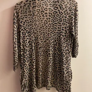 Libian Womens Lightweight Cardigan Sweater S Small Leopard Print Brown & Black thumbnail 5