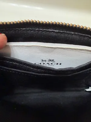 Coach Black Leather Wristlet thumbnail 4