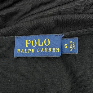 Polo Ralph Lauren Black Viscose Drop Waist Pleated Dress V-Neck‎ Long Sleeve SM thumbnail 6