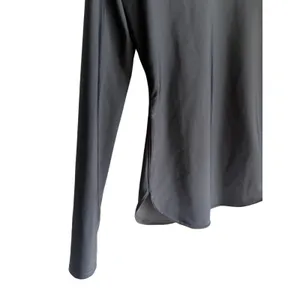 Old Navy Black Long Sleeve Rash Guard Small Swim Surf Curved Hem thumbnail 2