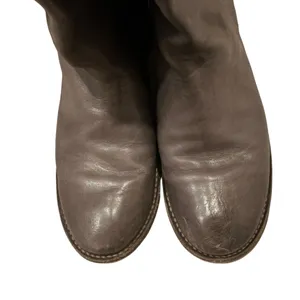 Frye Paige buckle riding boots tall grey leather size 8.5 equestrian southwest thumbnail 5